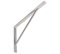 Gedotec Consolle per carichi pesanti, in metallo, con supporto angolare, 400 x 275 x 20 mm, portata 250 kg, in acciaio massiccio, 1 pezzo, per montaggio a parete