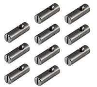 Gedotec - Dadi cilindrici per mobili con filettatura M6 centrati, set di connettori per mobili - H10424 | 20 x 30 mm | Acciaio lucido | Dadi tondi da avvitare | 20 pezzi - Accessori per mobili con