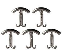GedoTec Design Ganci appendiabiti simil acciaio inox - Modello Larissa 141 x 50 mm da parete ideale per Vostra Cappotto di Qualità marca il tuo Zona living - Modell Carina