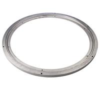 Gedotec Disco girevole per impieghi gravosi a 360° Ø 450 mm | piastra girevole in acciaio argento | cuscinetto a sfere reggispinta portata 350 kg