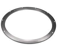 Gedotec Disco girevole per impieghi gravosi a 360° Ø 800 mm | piastra girevole in acciaio argento | cuscinetto a sfere reggispinta portata 300 kg