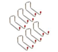 Gedotec DUO - Gancio da parete per avvitare, in acciaio zincato, 6 pezzi, lunghezza 250 mm, con materiale di fissaggio, gancio multiuso in metallo, montaggio a parete