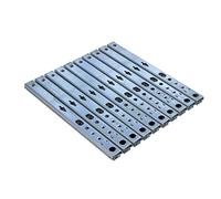 GedoTec Estrazione parziale 17mm ruolo estrazione sfera estraibile, guide per cassetti estrazione binario | in acciaio zincato | portata 12kg | lunghezza: 246mm | 10 Pezzi