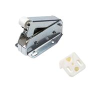 Gedotec Federschnäpper Quick Schrank-Schnäpper Porta Chiusura Pressione Metallo | Automatico Möbel-schnäpper per Antine & Piegare | Acciaio Nichelato | 1 Pezzo - Federschnapp-Verschluss con