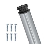 Gedotec Gambe da tavolo in acciaio inox, effetto eco D, 60 mm, estremamente stabili, 1 pezzo, gambe da tavolo, altezza regolabile, altezza 710 mm + 30 mm, con materiale di fissaggio, gambe da tavolo