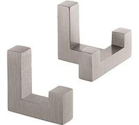 Gedotec ganci da parete angolari appendiabiti porta 1 set - ganci in metallo vintage - TETRIS | ganci singoli + ganci doppi look acciaio inox | ganci appendiabiti in metallo invisibili a vite | ganc