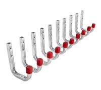 Gedotec Ganci Muro | Ganci Multiuso in Acciaio Zincato | Organizza lo Spazio a Casa | In Negozio | Giardino | Garage | Resistente alle Intemperie | Portata Carico 45 kg | 120 x 80 mm | 10 Pezzi