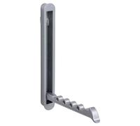 Gedotec Ganci pieghevoli Appendiabiti argento Appendiabiti pieghevoli | MITAL | 1x bocchetta per abiti Pannello a muro da incasso | 140 x 16/128 mm | Porta appendiabiti da incasso