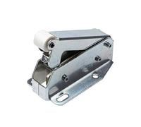 Gedotec Gancio a molla MINI-QUICK automatico a spinta per porte Gancio per mobili | acciaio nichelato | gancio a molla per avvitare | 1 pezzo - apertura a spinta per cassetti e armadi