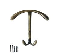 Gedotec Gancio appendiabiti MOON in metallo - gancio bronzo opaco - doppio gancio 123 mm - supporto giacca a parete - gancio appendiabiti con materiale di fissaggio moderno gancio da parete doppio