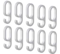 Gedotec Gancio in plastica bianco - per guida ovale dell'armadio H10623 | 10 pezzi - Ganci per vestiti per guide ovali | 60 x 23 mm (H x L)