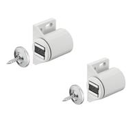 Gedotec Gancio magnetico per armadio bianco con contropiastra Gancio magnetico per porta da avvitare - H2062 | Forza adesiva del magnete per porta 3,0 kg | MADE IN GERMANY | 2 pezzi da avvitare