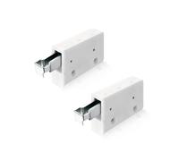 Gedotec gancio per armadi a muro bianco | supporto per armadi da avvitare | portata 150 kg | acciaio zincato | supporto per armadi a muro | 2 pezzi - gancio per armadi da cucina
