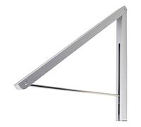 Gedotec Gancio pieghevole OVY alluminio argento opaco lucido - pieghevole | 1 pezzo gancio di montaggio - Lunghezza 330 mm | Gancio appendiabiti ideale per bagni ecc. - Montaggio a parete |