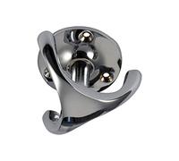 Gedotec® Gancio Triplo Gancio da Soffitto Gancio Appendiabiti Regolabile Modello Pantos | Ottone | Altezza 38 mm | Testata Qualità Del Marchio - Ottone cromato