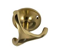 Gedotec® Gancio Triplo Gancio da Soffitto Gancio Appendiabiti Regolabile Modello Pantos | Ottone | Altezza 38 mm | Testata Qualità Del Marchio - Ottone lucido