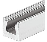 Gedotec - Giunto a cuneo in alluminio per il montaggio nascosto, per mobili, per fresatura, binario in legno, lunghezza: 115 mm, made in Germany, 1 pezzo, connettore per armadio invisibile, Argento