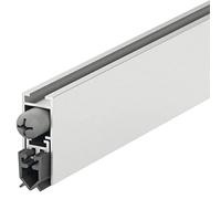 Gedotec Guarnizione a pavimento abbassabile - grigio argento | 1 pezzo Guarnizione a pavimento automatica per porte | DDS 12 | Lunghezza 930 mm - accorciabile | Paravento abbassabile