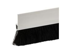 Gedotec Guarnizione a spazzola per porte come protezione dal freddo e dagli insetti | 1 pezzo - Guarnizione a spazzola | Lunghezza: 2 m | Guarnizione per porte in alluminio - nera