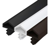 Gedotec Guarnizione fermaporta Guarnizione porta camera M 680 per telai in legno | Guarnizione telaio porta, marrone scuro | Larghezza piega: 12 mm | Plastica pvc morbido | 25 Metri | 1 Pezzo