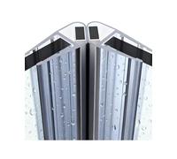 Gedotec Guarnizione magnetica a labbro per porte doccia idrorepellente | 1 coppia di guarnizione a profilo 90° | lunghezza: 2 m | guarnizione doccia 6mm - 8mm| guarnizione porta PVC trasparente