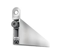 Gedotec guarnizione per pavimento abbassabile | 1 pezzo guarnizione per porta 12 x 40 mm | SQUADRETTE | Lunghezza 830 mm - tagliabile | Guarnizione abbassabile per porte | Guarnizione per pavimento