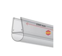 Gedotec Guarnizione per Porta Doccia a Strisce - 1 Pezzo, Trasparente, 1 m, per Vetro 6-8 mm, per Pavimento