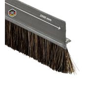 Gedotec Guarnizione per porte come protezione contro il freddo e gli insetti | 1 pezzo - Guarnizione a spazzola | Lunghezza: 2 m | Guarnizione per pavimento/porte da avvitare con bordo in crine