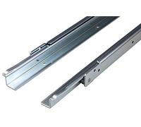 Gedotec Guide per Cassetti Resistenti e Durevoli - In Acciaio Galvanizzato - Capacità di Carico 100 kg | Binario Scorrevole con Dispositivo di Sicurezza - Lunghezza 650 mm, Estensione: 545 mm | 1 Set