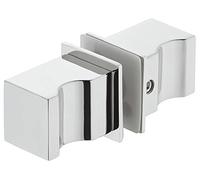 Gedotec H3036 - Pomello per porta della doccia, in acciaio INOX lucido e cromato, accessorio per il bagno rettangolare, montaggio a vite, 35 x 25 mm