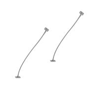 Gedotec H3951 - Supporto a aletta per porte di mobili, 2 pezzi, per armadi, armadi, cucina, in plastica, colore: argento, 200 mm, fune per ante e scomparti da bar