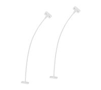 Gedotec H3951 - Supporto a lembo in plastica bianca, 2 cerniere a ribalta | 200 mm | cerniera pieghevole moderna | Corda per porte di armadi e scomparti bar | Supporto pieghevole