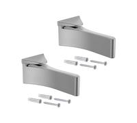 Gedotec MAFOS - Mensola da parete in metallo anodizzato argento | 2 pezzi - Staffa per mensola resistente | MAFOS | Spessore ripiano 6-30 mm | Supporto per mensola con capacità di carico fino a 50 kg