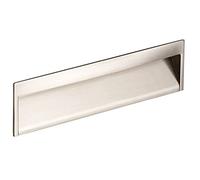 Gedotec maniglia a conchiglia per mobili da incasso cucina - Wave large | maniglia a incasso con incavo | look metallo acciaio inox | maniglia a conchiglia per armadi e cassetti | 1 pezzo - maniglia