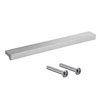 Gedotec Maniglia in alluminio massiccio | Maniglia per cassetti in argento | ANGLE | Design maniglia per mobili per cassetti con una lunghezza di 200 mm | Maniglia per ante dell'armadio | 1 pezzo