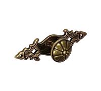 Gedotec maniglia per mobili ottone antico marrone - pomello per mobili in metallo vintage - BAAL | Pomello per mobile in stile country con rosone | Bottone tondo Ø 25 mm | 1 pezzo