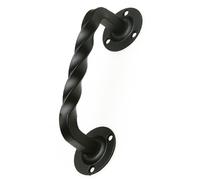 Gedotec Maniglia per porte pieghevoli in metallo, 1 pezzo, lunghezza 253 mm, per mobili, colore nero opaco, design classico, per cassetti e porte