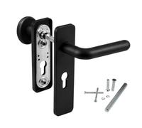 Gedotec Maniglia per porte tagliafuoco Set intercambiabile nero opaco | FI10027 | 1 set - Maniglia per porta | PZ - cilindro