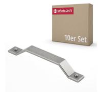 Gedotec Maniglie per mobili in metallo, 10 pezzi, colore argento anticato con materiale di fissaggio | ARCHIBALD | BA: 160 mm | maniglie per porte per armadi, maniglie per mobili da cucina