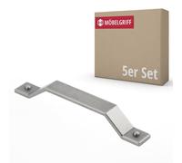 Gedotec Maniglie per mobili in metallo | 5 pezzi - argento antico con materiale di fissaggio | ARCHIBALD | BA: 160 mm | maniglie per porte per armadi, maniglie per mobili da cucina, maniglie per