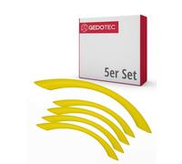 Gedotec Maniglie per mobili per cameretta dei bambini | Distanza tra fori 128 mm | Colore Giallo | 5 Pezzi | Maniglie per cassetti in plastica | COLOUR | Maniglie per porte colorate | Maniglie per