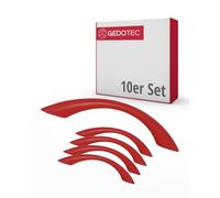 Gedotec Maniglie per mobili per cameretta dei bambini | Distanza tra fori 128 mm | Colore Rosso | 10 Pezzi | Maniglie per cassetti in plastica | COLOUR | Maniglie per porte colorate | Maniglie per