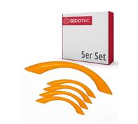 Gedotec Maniglie per mobili per cameretta dei bambini | Distanza tra i fori 96 mm | Colore Arancione | 5 Pezzi | Maniglie per cassetti in plastica | COLOUR | Maniglie per porte colorate | Maniglie per