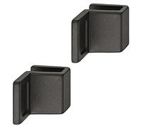 Gedotec Maniglie per Porte in Vetro e Mobili - Impugnature a Morsetto | Spessore Vetro 4-6 mm | Zinco Pressofuso Nero | 2 Pezzi - Maniglie per Ante di Armadi e Vetrine | Design a Specchio