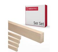 Gedotec Modanature in Legno per l'Artigianato - Tavole in Faggio 100 cm | 5 Pezzi 8x35x950 mm | BASIC | Versatile per Costruzione di Vari Oggetti