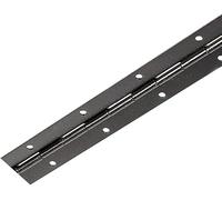 Gedotec Nastro per pianoforte da avvitare, per porta, arrotolato, in acciaio brunito, 1200 x 32 mm, stabile cerniera per mobili, 1 pezzo