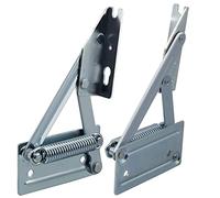 Gedotec panca ad angolo staffa pieghevole staffa ribalta supporto placche in legno | pettorale molla | Peso della piastra fino a 12 kg | Acciaio zincato | 1 paio accessori torace (sinistra + destra)