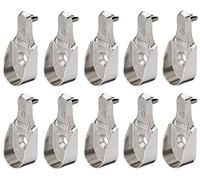 Gedotec pannello laterale armadio porta tubo OVAL con foro Ø 5 mm - H3069 per appendiabiti | porta tubo armadio per asta ovale | metallo nichelato | MADE IN GERMANY | 10 pezzi - sospensione asta