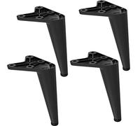 Gedotec Piedi per mobili in metallo | Piedini per mobili | Torino | Nero opaco | Piedini 10 cm - con portata fino a 100 kg | Gambe per armadi da avvitare | Piedini per mobili per scaffali | 4 Pezzi