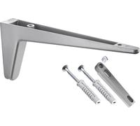 Gedotec PinoCCHIONE - Mensola da parete in metallo - Nero Anodizzato | Supporto per scaffalatura resistente | Supporti per ripiani con portata fino a 80 kg | Supporto per scaffali | 1 Pezzo